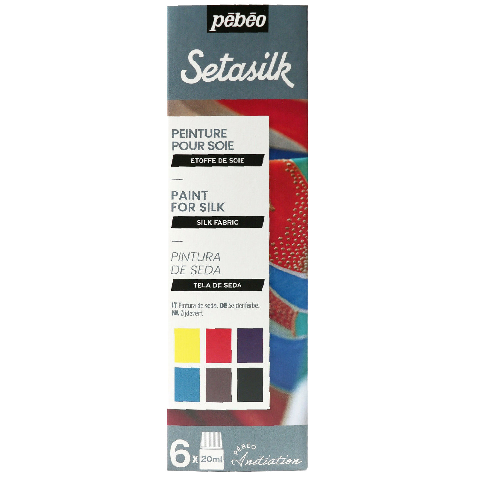 PEBEO SET INITIA SETASILK ZESTAW FARB DO JEDWABIU 6X20ML