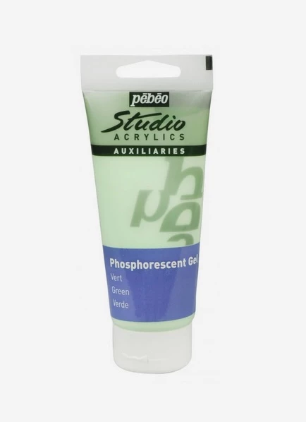 PEBEO STUDIO ACRYL 100ml GLOW GREEN FOSFORYZUJĄCA (ŚWIECĄCA W CIEMNOŚCI)