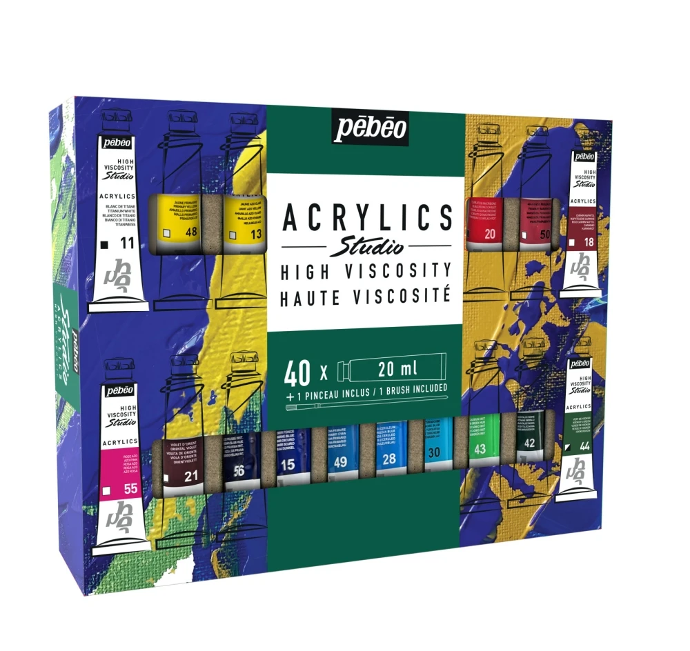Pebeo Studio Acrylic Set 40T20ml - komplet farb akrylowych