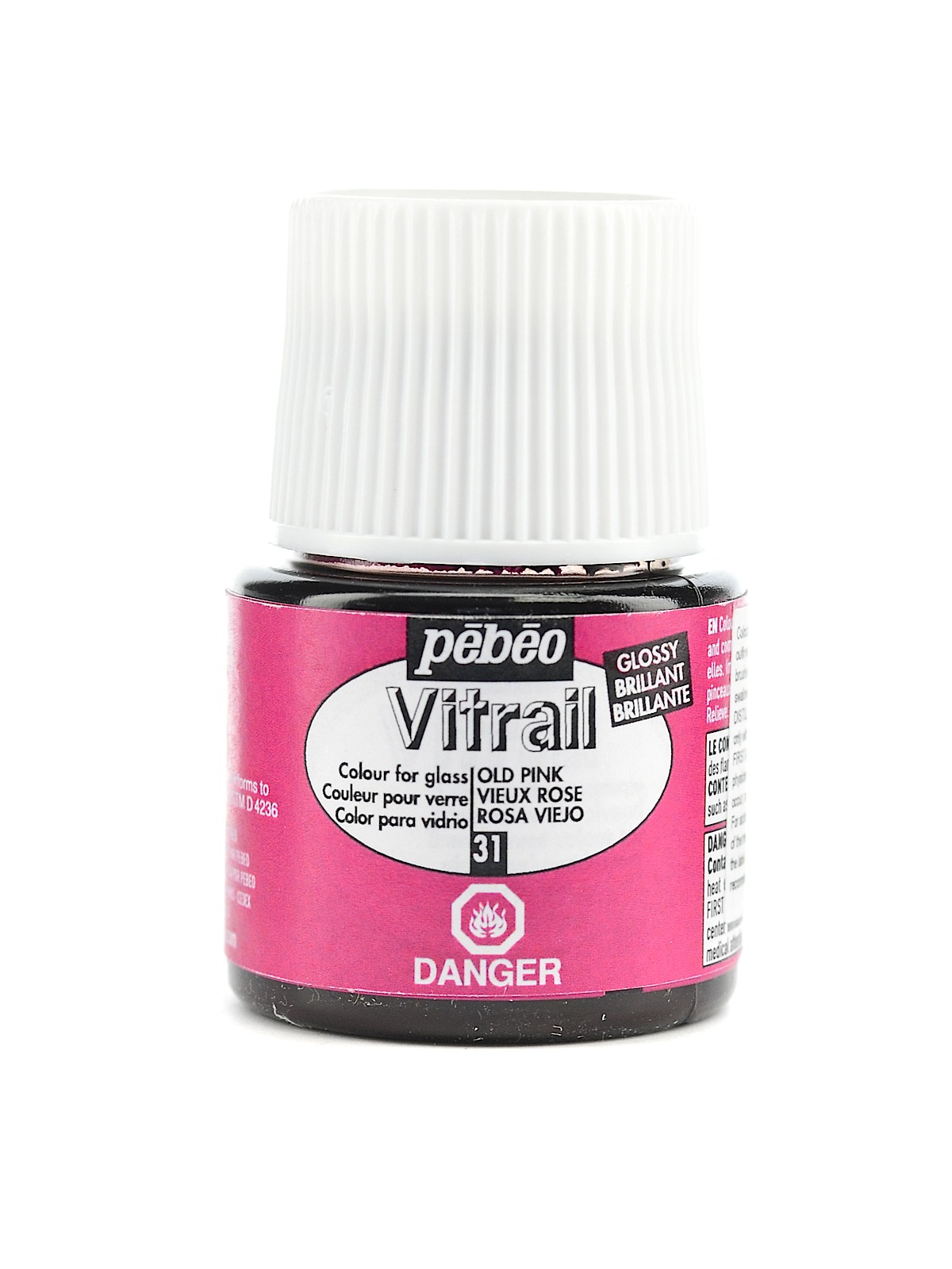 PEBEO VITRAIL FARBA D0 SZKŁA 45ML OLD PINK