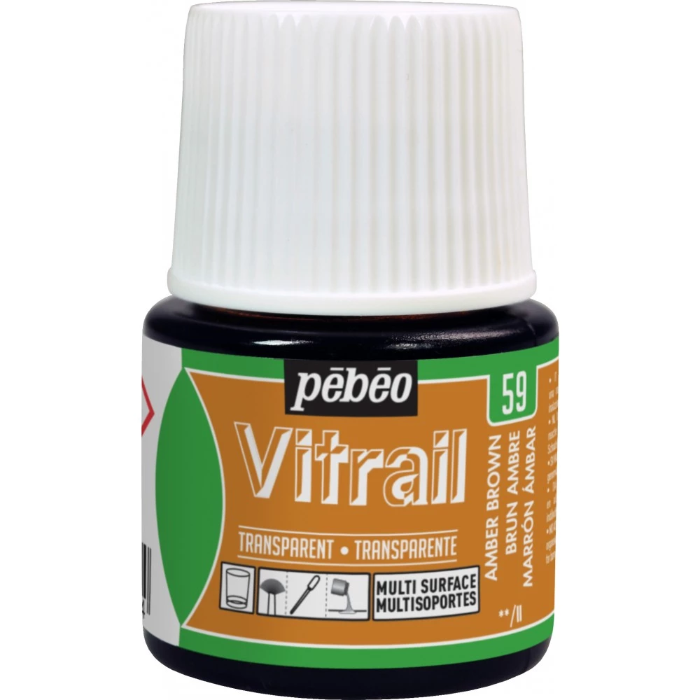 PEBEO VITRAIL FARBA DO SZKŁA 45ML AMBER BROWN