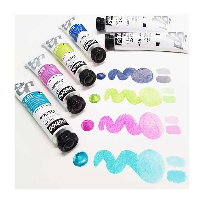 Pebeo zestaw farb akrylowych metalicznych Studio Dyna 20 ml