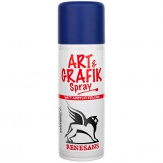 RENESANS ART&GRAFIK SPRAY FARBA AKRYLOWA MATOWA 200ml NR 6 ULTRAMARYNA