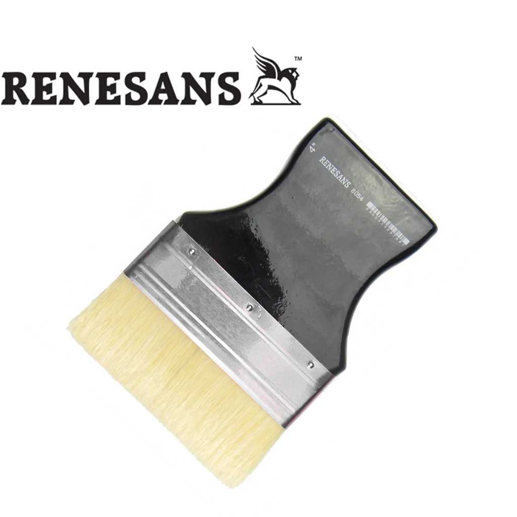 RENESANS PĘDZEL PŁASKI SZEROKI SZCZECINOWY NUMER 4" (10,5CM)