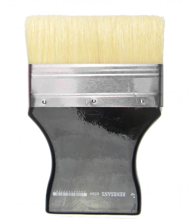 RENESANS PĘDZEL PŁASKI SZEROKI SZCZECINOWY NUMER 4" (10,5CM)