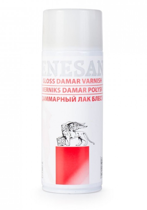 RENESANS WERNIKS DAMAROWY POŁYSK SPRAY 400ML- WERNIKS KOŃCOWY DO FARB OLEJNYCH I AKRYLOWYCH