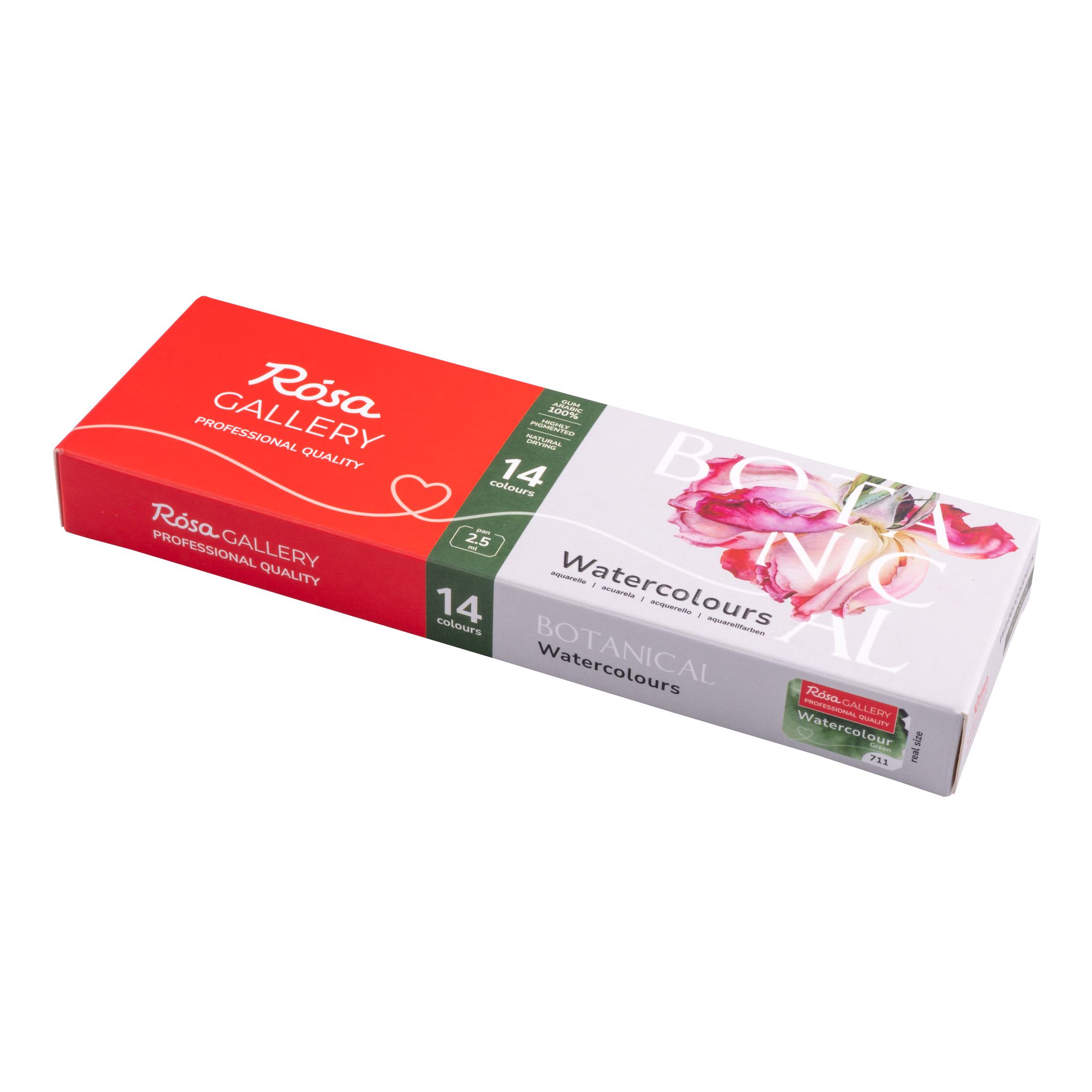 ROSA WATERCOLOURS PAINT SET 14/1 BOTANICAL METALOWA KASETA