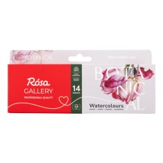 ROSA WATERCOLOURS PAINT SET 14/1 BOTANICAL METALOWA KASETA