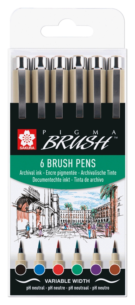 SAKURA PIGMA BRUSH SET6 SZT