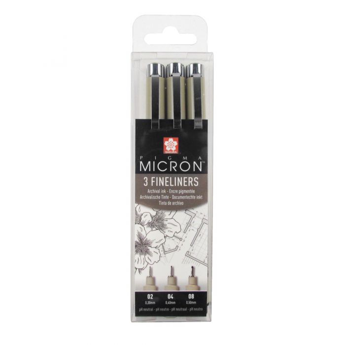 SAKURA PIGMA MICRON set 3 sztuki