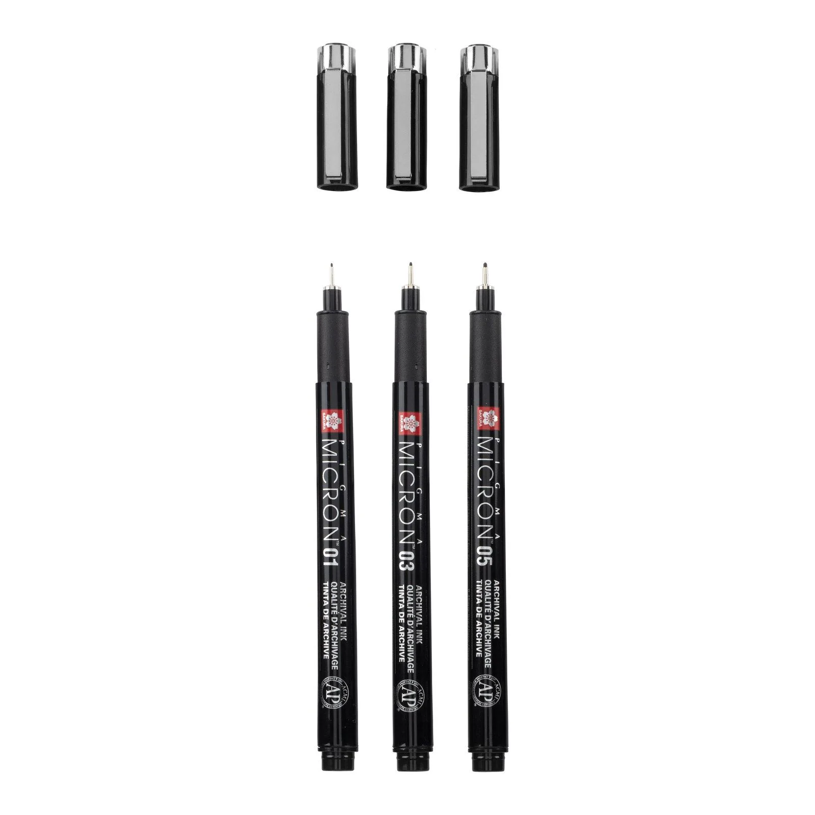 SAKURA PIGMA MICRON set 3 sztuki w etui