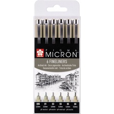 SAKURA PIGMA MICRON set 6 sztuk