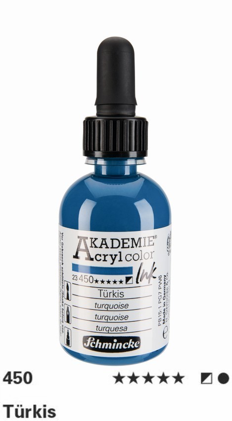 SCHMINCKE AKADEMIE ACRYL INK 50 ML TURQUOISE