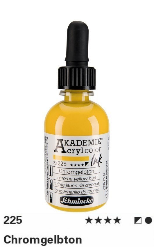 SCHMINCKE AKADEMIE ACRYL INK 50 ML CHROME YELLOW HUE