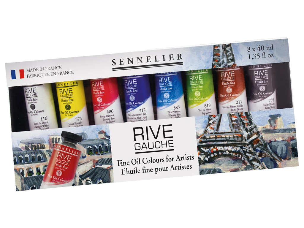 SENNELIER RIVE GAUCHE ZESTAW FARB OLEJNYCH 8X40ML
