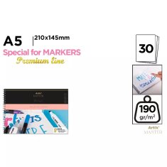 SZKICOWNIK DO MARKERÓW A5 190g ARTIX