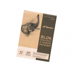 Szkicownik eko z szarym papierem A3 80g 50 ark.