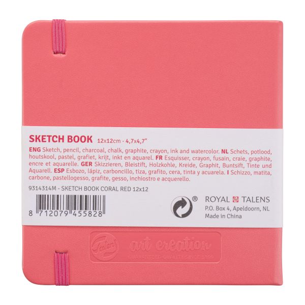 ROYAL TALENS ART CREATION SZKICOWNIK 12X12 CM, 140G, 80 ARK. CORAL RED