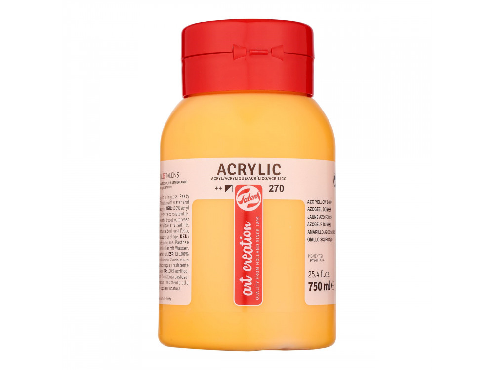 TALENS ART CREATION 750ML 270 - AZO YELLOW DEEP - farba akrylowa