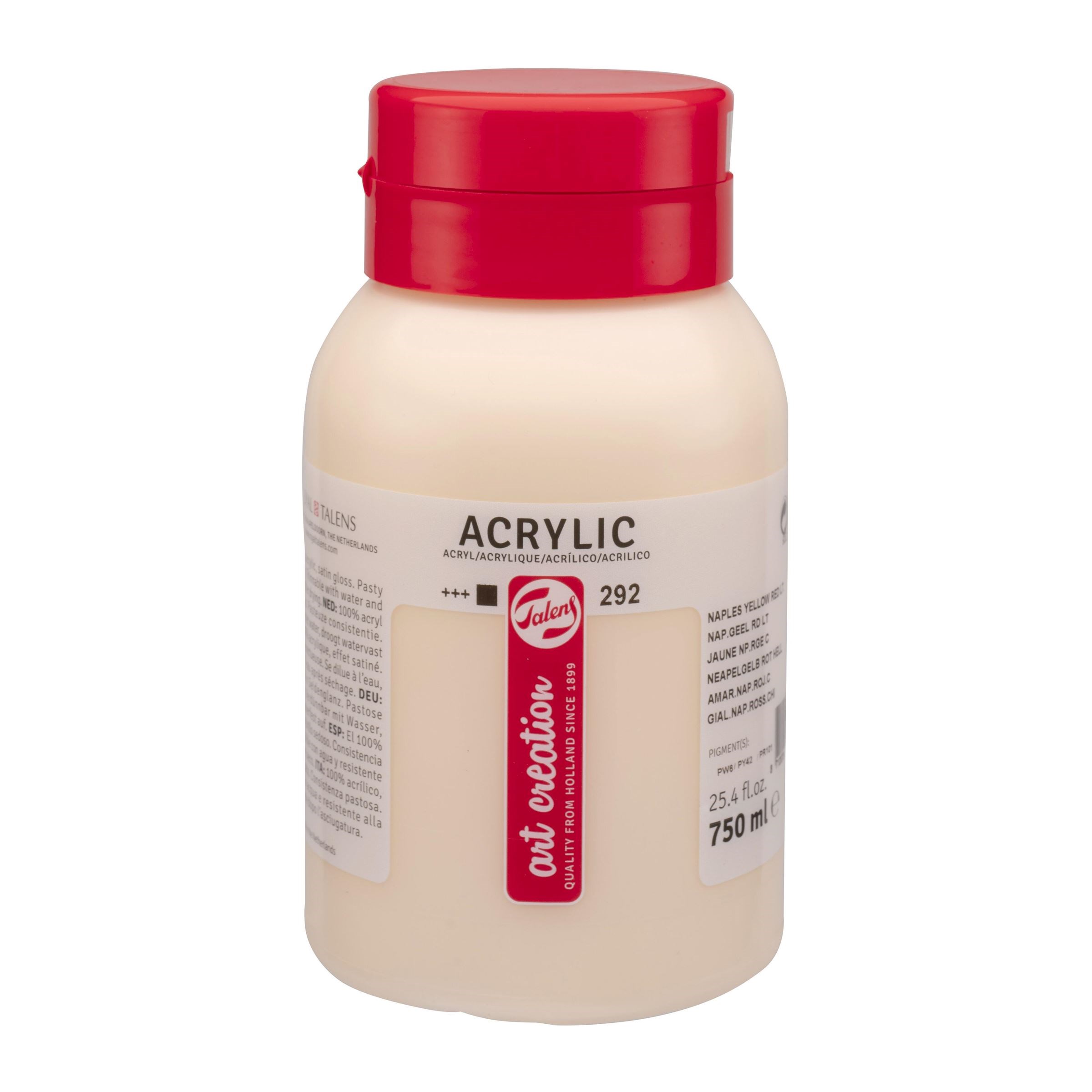 TALENS ART CREATION 750ML 292 - NAPLES YELLOW RED LIGHT - farba akrylowa