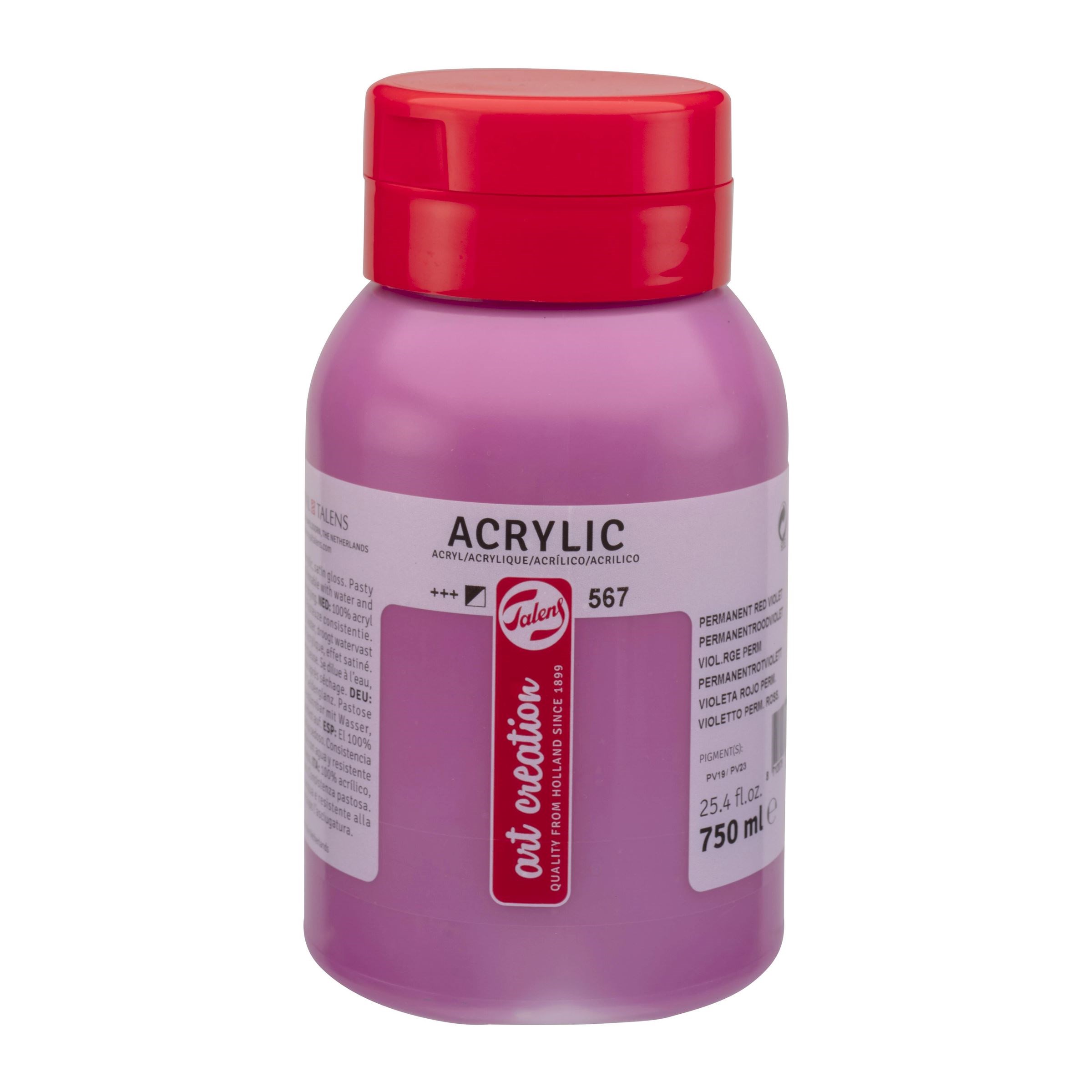 TALENS ART CREATION 750ML 567 - PERMANENT RED VIOLET - farba akrylowa