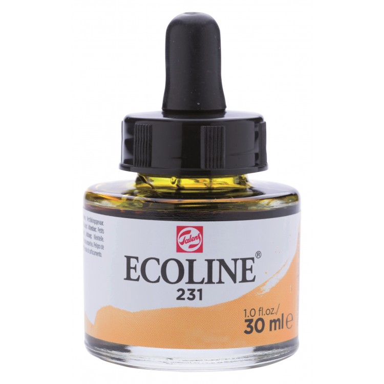 TALENS ECOLINE 30 ml 231 - GOLD OCHRE - koncentrat farby wodnej w pojemniku z pipetą