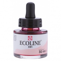 TALENS ECOLINE 30 ml 381 - PASTEL RED - koncentrat farby wodnej w pojemniku z pipetą