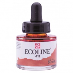 TALENS ECOLINE 30 ml 411 - BURNT SIENNA - koncentrat farby wodnej w pojemniku z pipetą