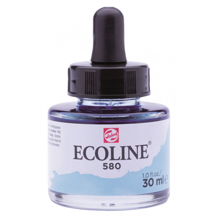 TALENS ECOLINE 30 ml 580 - PASTEL BLUE - koncentrat farby wodnej w pojemniku z pipetą