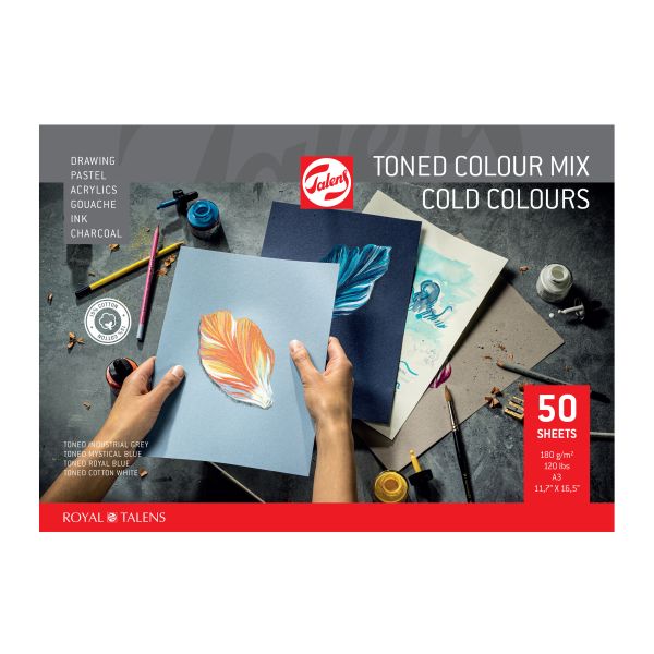 TALENS TONED PAPER MIX COLD A3 FSC-MIX - mixed media
