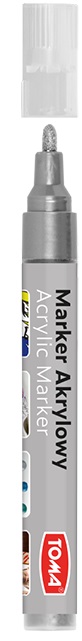 TOMA MARKER AKRYLOWY SREBRNY KOŃCÓWKA 4MM