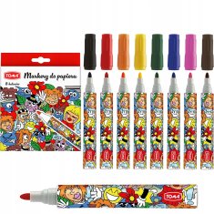TOMA MARKERY DO PAPIERU/FLIPCHART - zestaw 8 kol.