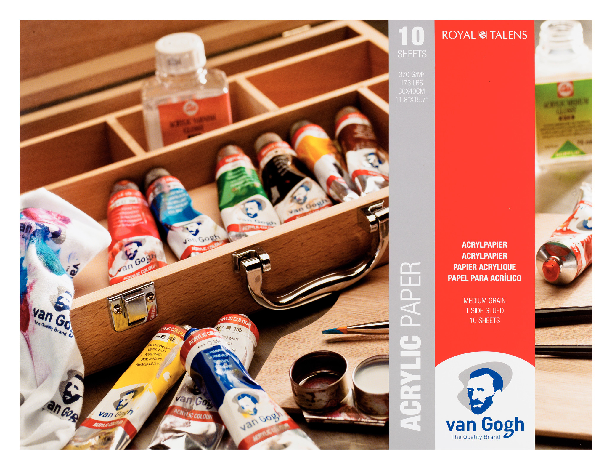 VAN GOGH PAPIER DO FARB AKRYLOWYCH 370G 30x40 10 ARK.