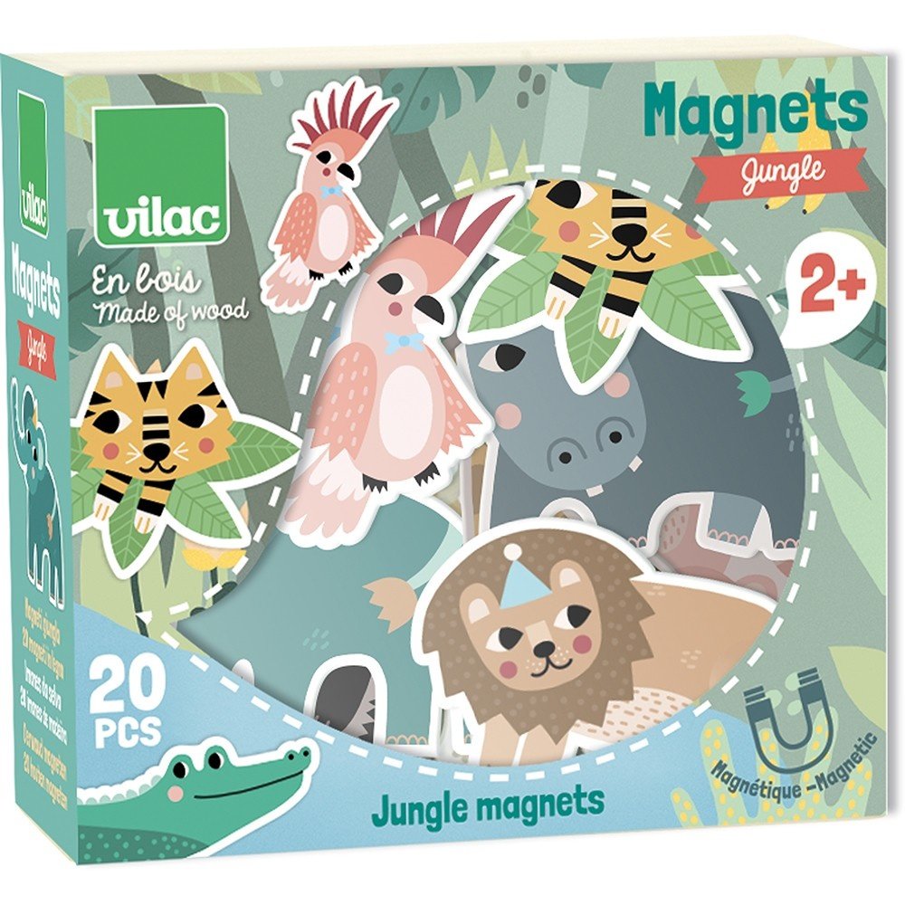 VILAC Magnesy drewniane - DŻUNGLA 20 szt
