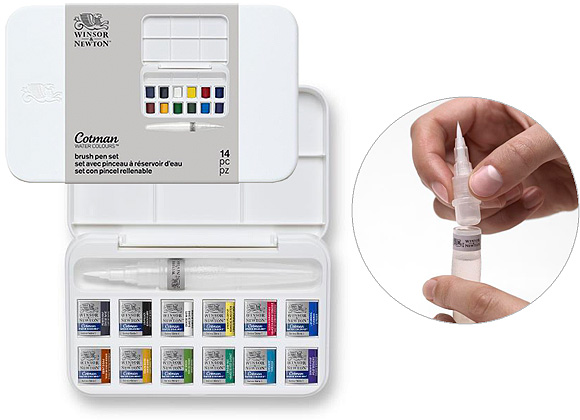Winsor & Newton COTMAN ZESTAW BRUSH PEN SET