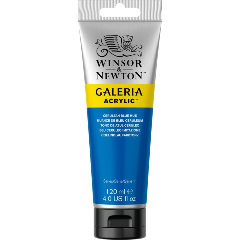 WINSOR & NEWTON GALERIA ACRYLIC 120ML 138 CERULEAN BLUE HUE - FARBA ARKYLOWA