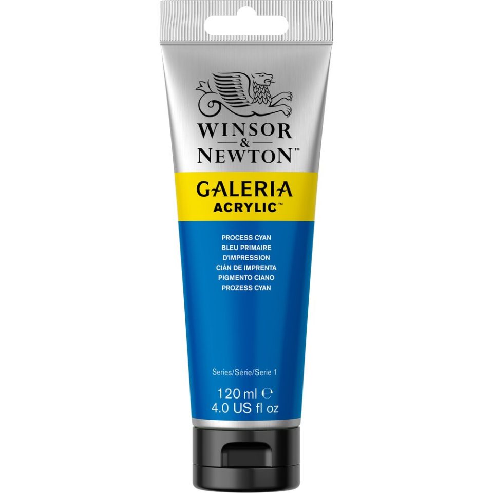 WINSOR & NEWTON GALERIA ACRYLIC 120ML 535 PROCESS CYAN - FARBA ARKYLOWA