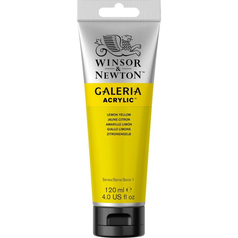 WINSOR & NEWTON GALERIA ACRYLIC 120ML 346 LEMON YELLOW - FARBA ARKYLOWA