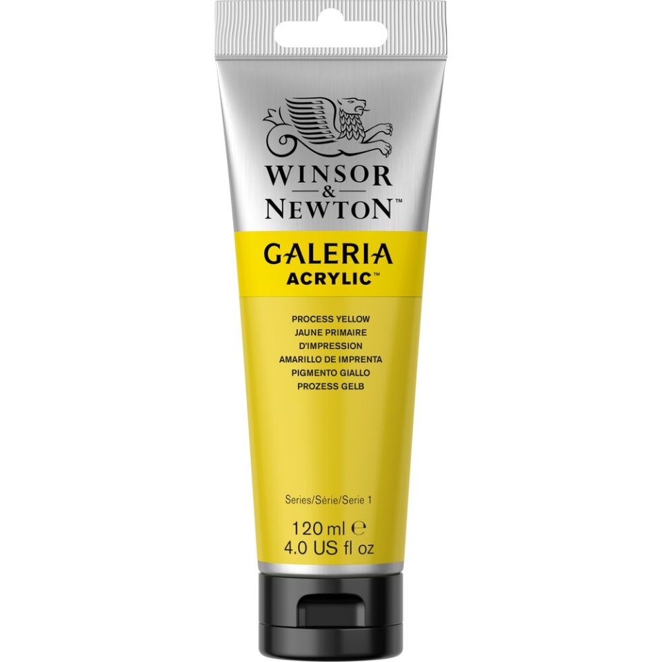 WINSOR & NEWTON GALERIA ACRYLIC 120ML 527 PROCESS YELLOW - FARBA ARKYLOWA