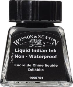 Winsor & Newton Tusz rysunkowy Liquid Indian Ink14ml- NIEWODOODPORNY