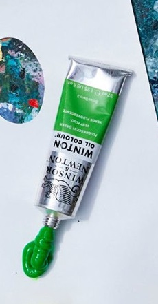 WINSOR & NEWTON WINTON 37ML 458 FLUO GREEN - farba olejna