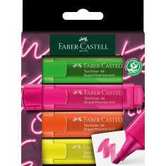 ZAKREŚLACZE FABER CASTELL 1546 SUPER NEON 4 SZT.