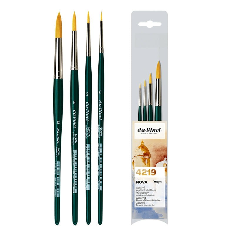 ZESTAW PĘDZLI DA VINCI NOVA SYNTHETICS ROUND S. 1570 SET 4 SZT. (4219)